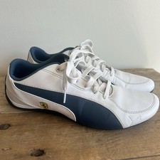 Puma Scuderia Ferrari x Drift Cat 5 Men's US 10 White Navy Shield Logo Sneaker picture