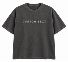 Personalized Custom Text T-Shirt, Minimalist Typography Graphic Tee picture