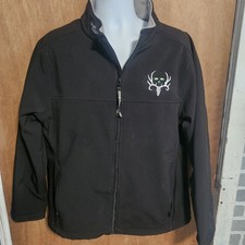 Bone Collector Black Soft Shell Jacket Mens Size Large Full Zip Hunting Outdoor picture