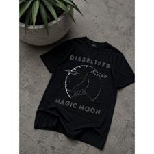 Diesel 1978 Magic Moon Wolf Graphic T-Shirt Black picture
