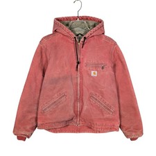 Vintage Carhartt Jacket Women's Medium Pink WJ141 VRS Sherpa Lined Rose Active picture