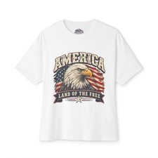 America Eagle Flag Land of the Free T-Shirt | Patriotic Design picture