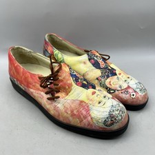 ICON Gustav Klimt The Girlfriends Shoes Women Size 9 Wearable Art Leather Lace picture