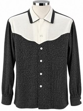 RARE SWANKY’S VINTAGE CUSTOM 50’s / ELVIS-STYLE ROCKABILLY VLV SHIRT – SIZE XL picture