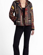 Johnny Was Biyas Rufus Embroidered Moto Jacket picture