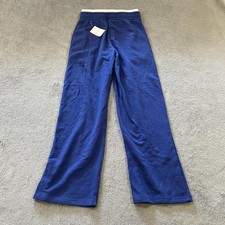 Forever 21 Dark Navy Double Waistband Wide Leg Sweatpants Women's Small NWT picture