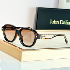 JOHN DALIA Project Series 12 Black Tortoise Round Sunglasses Brown Lens 51-18 picture