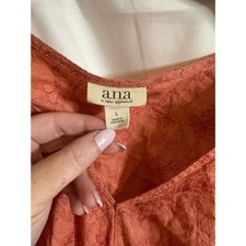 Women's Ana Top Stretch V-Neck Boho Large Mid Crop picture