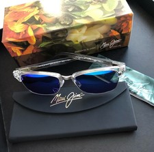 Maui Jim Kawika B257-05CR Polarized Sunglasses Crystal Blue Hawaii Glass picture