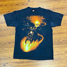 Vintage Rare 2000s Marvel Mad Engine Ghost Rider Graphic Tee picture