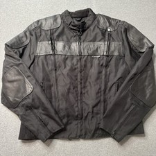 Vintage Revolution Gear Jacket Womens XL Black Leather Bomber Biker Grunge picture