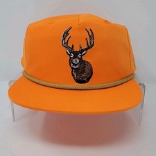 Duck Camp Hat Snapback Orange Embroidered Whitetail Deer Grandpa Cap One Size picture