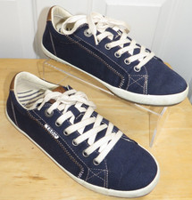 Taos Star Burst Womens Size 8.5 Navy Blue Canvas Comfort Sneakers STB-13834 picture