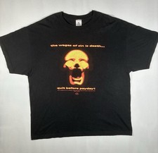 90’s Vintage RARE Living Epistles “Wages Of Sin Is Death” Size 2XL Jesus Tee picture