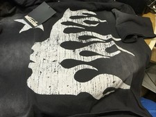 HELLSTAR Men's Black Skull Logo Graphic Tee Crew Neck Short Sleeve Size Large picture
