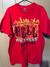 VTG 90s Arkansas Razorbacks 40 Minutes Of Hell 1993 Shirt Tee Basketball picture