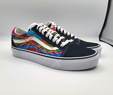 VANS Old Skool Sneakers Black Multicolor US Mens  7.5/ Womens 9 Brainworks W/Box picture