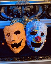 Michael Myers Rob Zombie Halloween 2007 Lot Of 2 Papier-Mâché Horror Masks picture