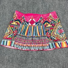 Lucky in Love Tennis Skort Women Size Large Pink Geometric Patchwork Pickleball picture