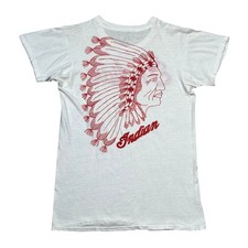 Vintage Indian Motorcycles Hand Drawn Custom Tee Shirt Fits S/M 18