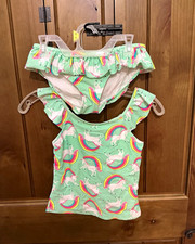 Carter's Girls Size 8 - 2-Piece Swim Set Tank Top Bikini Bottom Unicorn Rainbow picture