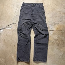 Vintage Y2K Diesel Double Knee Utility Pants Size 27x30 Black Faded picture