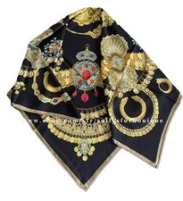 Sallys 70% Cashmere & 30% Silk Wrap Scarf Jewelry Print Double Face Shawl 53