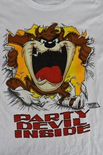 Vintage Changes Looney Tunes Taz Party Devil Inside Single Stitch T-Shirt L picture