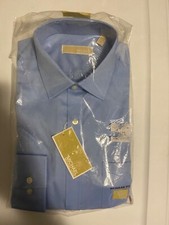 Michael Kors Mens button up shirt Blue 16 34/35 L Regular Fit Brand New unopened picture