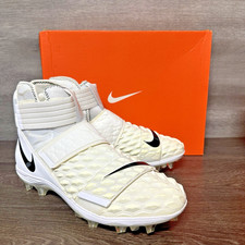 Nike Force Savage Elite Football Cleats Mens Sz 12.5 White *Yellowing AH3999-100 picture
