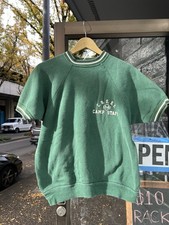 Vintage 50s Champion Camp Green Sweatshirt Mens Size M Short Sleeve picture