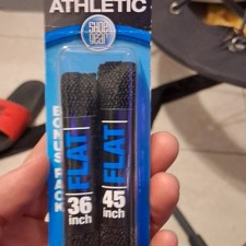 Shoe Gear Flat Black Polyester Shoelaces 36