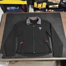 Tesla Fossa Jacket Men XL Black Softshell Windbreaker Fleece Embroidery Employee picture
