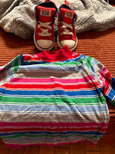 Converse All Star US 7 Shoes + Halloween Costume AU 18-24M Striped Shirt (chuky) picture