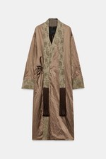 ZARA ZW COLLECTION JACQUARD SCARF KIMONO NWT M picture