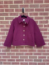 NWT J. Crew $298 Sold Out Cropped wool-blend swing coat Vintage Burgundy XS picture