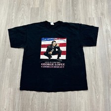 Vintage George Lopez Shirt Men's XL 2008 Black America's Mexican Comedian Tour picture