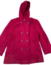 Seventh Avenue 100% Wool Coat Women’s Medium Hooded Lined Jacket picture