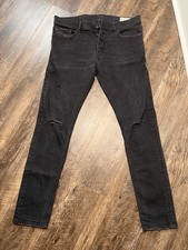 Men’s Diesel Jeans 36x32 Tepphar Wash 0674N Stretch Slim Carrot Buttonfly picture