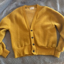 Vintage 60s Cardigan Sweater Kurt Cobain Size Small V Neck Grunge picture