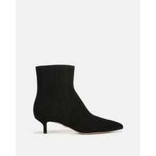 Veronica Beard Lisa Kitten Heel Ankle Booties Black / NWT & In Box/$595 in Store picture