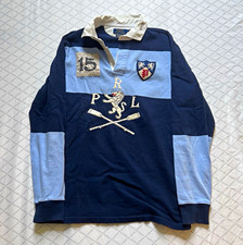 Polo Ralph Lauren Classic Fit Long Sleeve Colorblock Rugby Polo Shirt Mens M picture