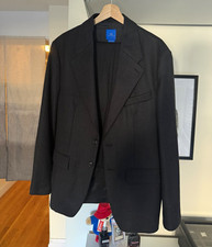 ZARA 100% WOOL TWILL TWO PIECE SUIT AARON LEVINE X ZARA DARK GREY picture