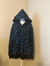 Rogue Status Gun Show Hoodie M Black Blue Vintage Y2K Skate Rob Dyrdek RARE picture