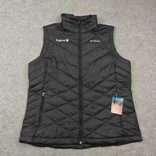 Columbia Vest Womens 1X Plus Black Heavenly Omni-Heat Quilted Regence Logo picture
