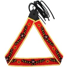 Handmade Beaded Native style Red Black Eagle Cowboy Hatband picture