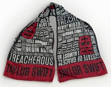 Taylor Swift Red Album Tour Lyric Print Scarf Black Red White All Too Well 17x67 picture