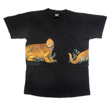 VTG Iguana T-shirt Tee M Wrap Around Graphic Textured Single Stitch Signal Sport picture