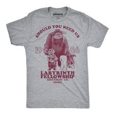 Mens Funny T Shirts Labyrinth Fellowship Adventure Co Jim Henson's Jim Movie Tee picture