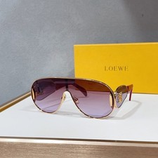 LOEWE LW5093S Gold Shield Sunglasses Purple Gradient Lens 141-0-142 picture
